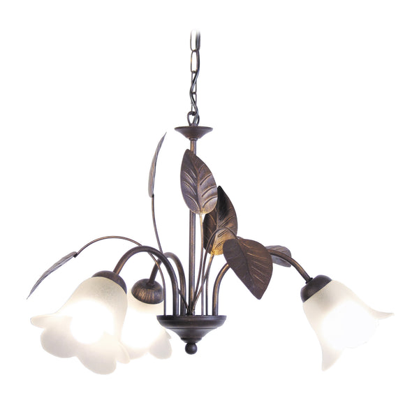 Lustre TOSEL EGLANTINE,métal, verre , H80xD60xP60  cm.