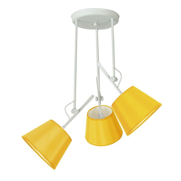 Lustre TOSEL ARTICULER métal, tissu H80xD50xP50cm - 3 Lumiéres