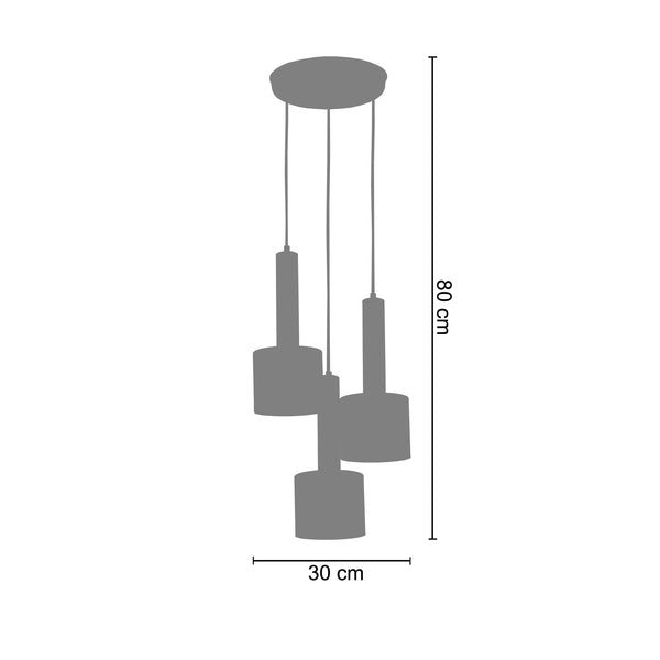 <transcy>Candeeiro de Teto KNUDSEN  30cm - 3 Luz </transcy>