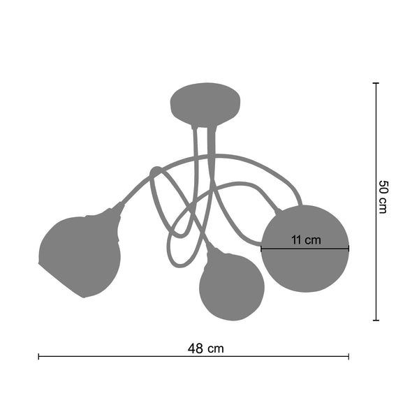 <transcy>Candeeiro de Teto ACTUELLE A  50cm - 3 Luz </transcy>