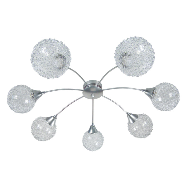 Lustre TOSEL ACTUELLE métal, verre H18xD68xP68cm - 7 Lumières