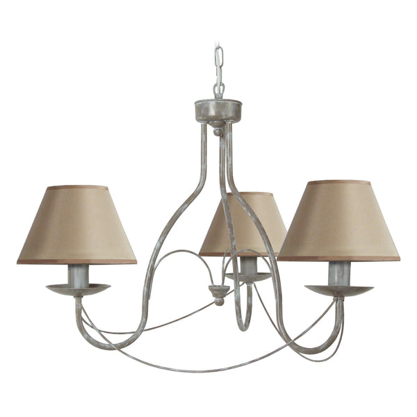 Lustre TOSEL PROVENÇALE, métal, tissu H80xD62xP62  cm.
