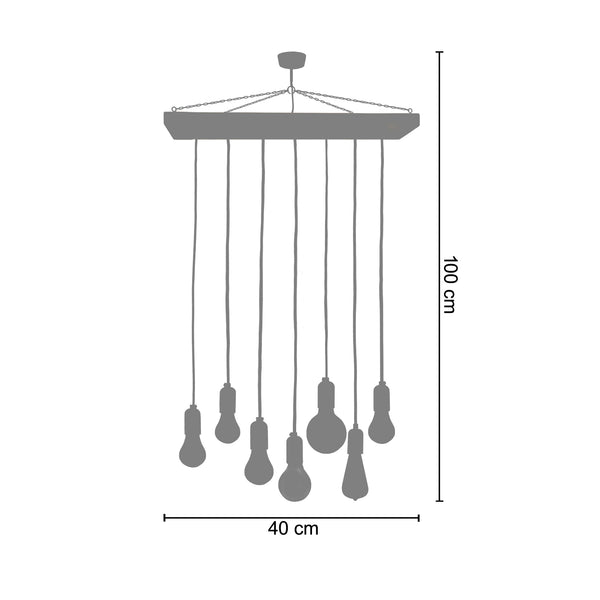 <transcy>Candeeiro de Teto TACKS 40cm - 7 Luzes </transcy>