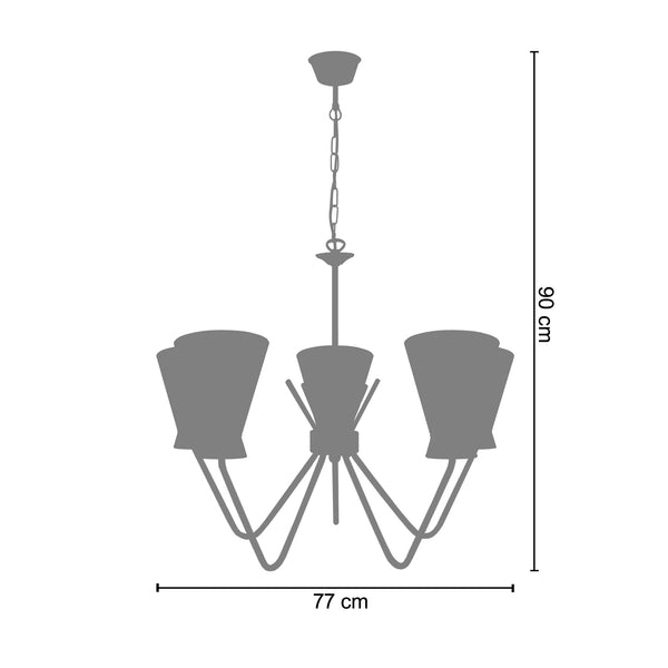 Lustre STRADIVARIUS 77cm - 5 Lumières