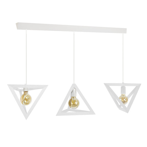 Lustre TOSEL TÉTRAÈDRE A,bois  H90xD25xP100  cm.