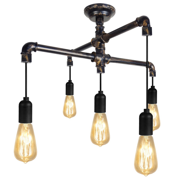 Lustre TOSEL HYDRAULIK L,métal  H50xD5xP95  cm.