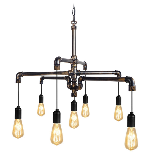 Lustre TOSEL HYDRAULIK L,métal H50xD105xP105  cm.