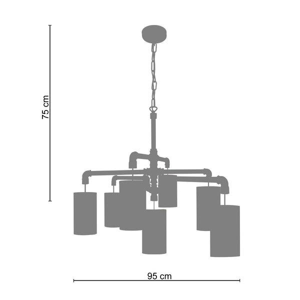 <transcy>Candeeiro de Teto HYDRAULIK L  110cm - 7 Luzes </transcy>
