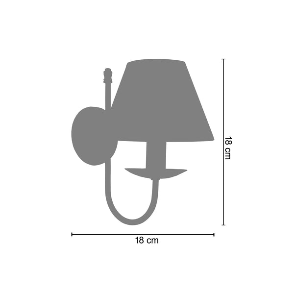 Applique TOSEL PROVENÇALE 1,métal, tissu H29xD18xP18  cm.