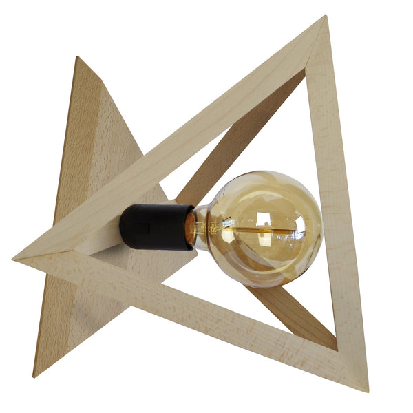 Applique TOSEL TÉTRAÈDRE C,bois, H16xD25xP25  cm.