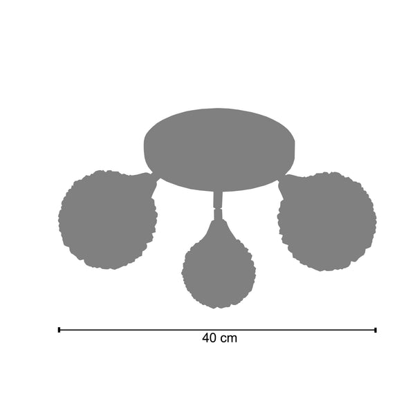 <transcy>Plafon ACTUELLE  40cm - 3 Luzes </transcy>