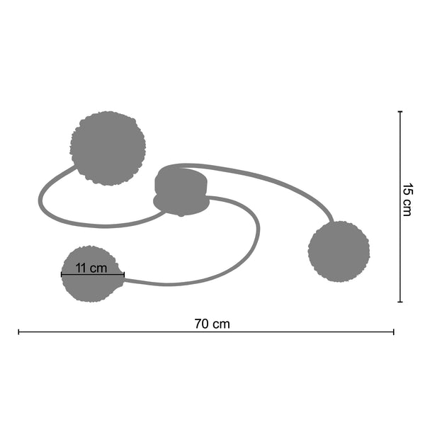 <transcy>Plafon ACTUELLE 70cm - 3 Luzes </transcy>