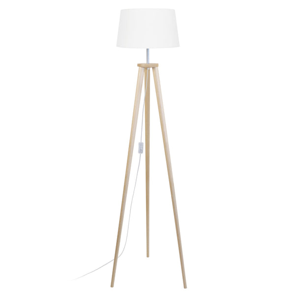 Lampadaire  TOSEL UTGARD bois, tissu H150xD35xP35cm - 1 - Lumière
