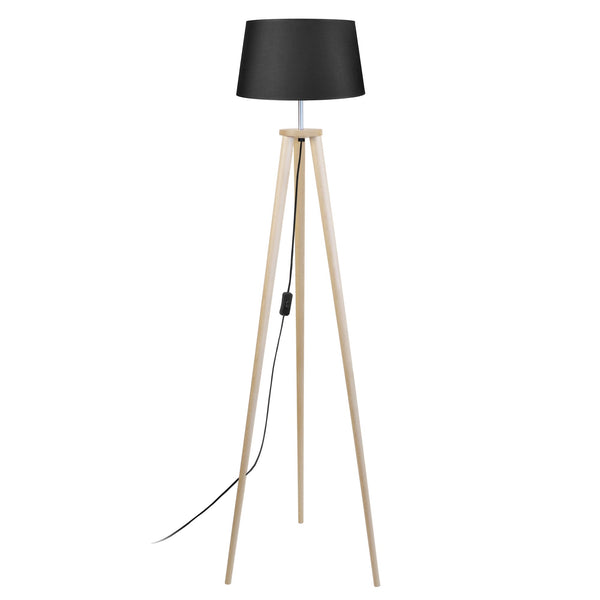 Lampadaire  TOSEL UTGARD bois, tissu H150xD35xP35cm - 1 - Lumière