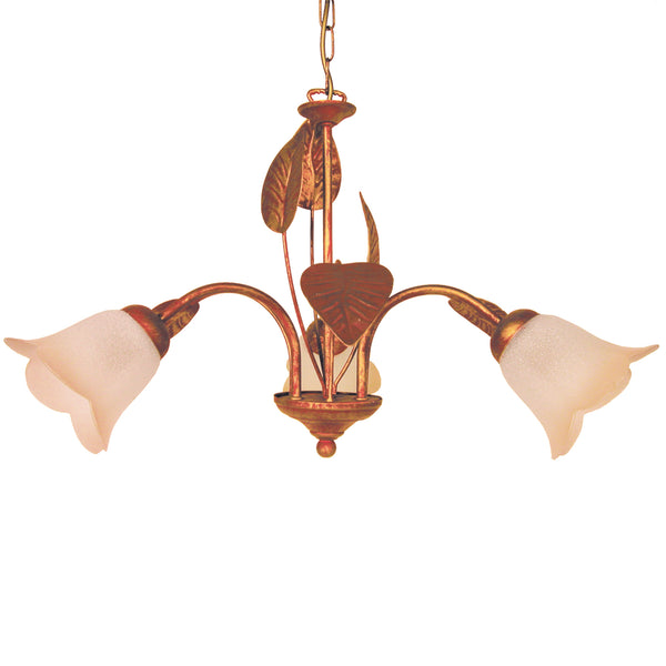 Lustre TOSEL EGLANTINE,métal, verre , H80xD60xP60  cm.