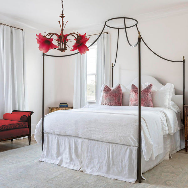 Lustre TOSEL TULIPANO,métal, verre , H80xD60xP60  cm.