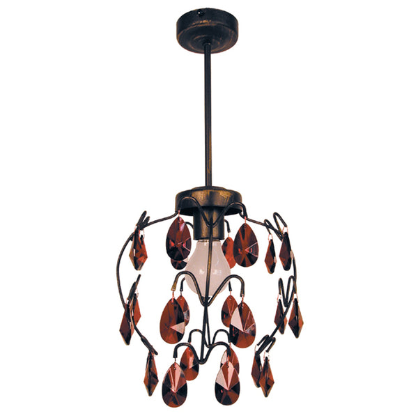 Lustre TOSEL PAMPILLES,métal, verre , H46xD24xP24  cm.