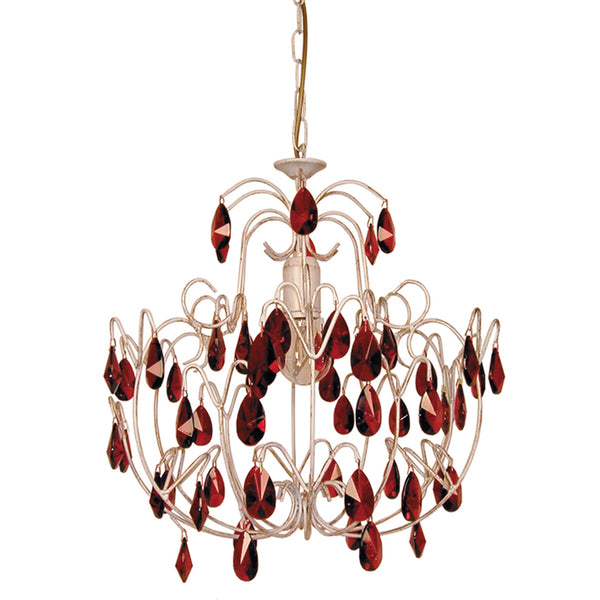 Lustre TOSEL PAMPILLES,métal, verre , H80xD44xP44  cm.