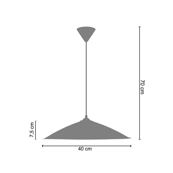 <tc>Suspensão TÔLE CONIQUE  33,5cm - 1 Luz  </tc>