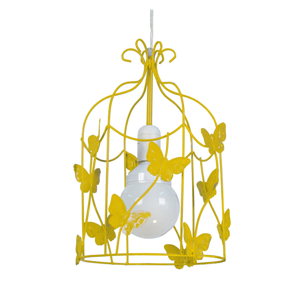 Suspension CAGE PAPILLONS 23cm - 1 Lumière