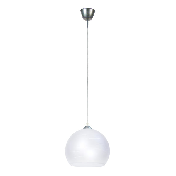 Suspension TOSEL GLOBE LIGNES,verre H100xD30xP30  cm.