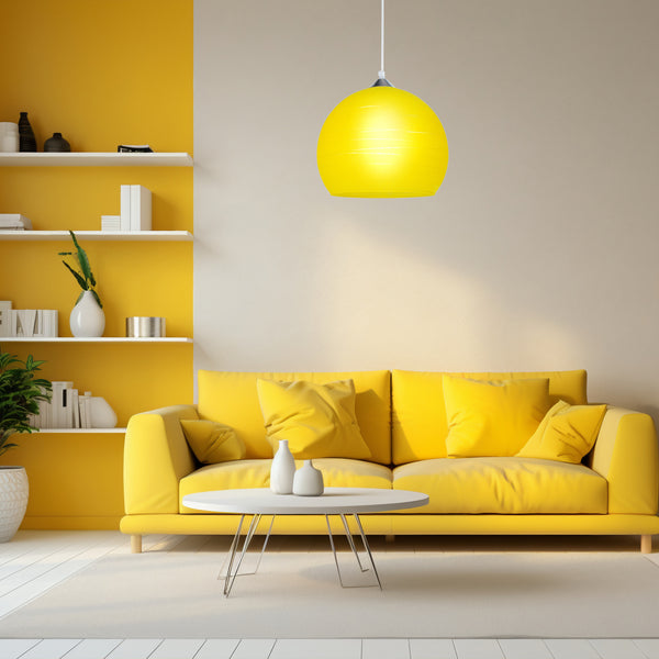 Suspension GLOBE LIGNES verre