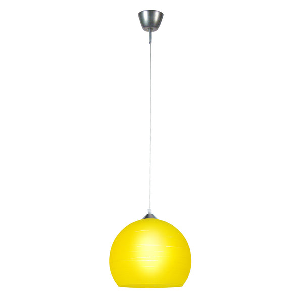 Suspension TOSEL GLOBE LIGNES,verre H100xD30xP30  cm.
