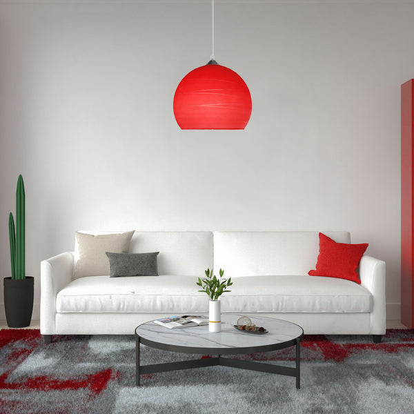 Suspension GLOBE LIGNES verre