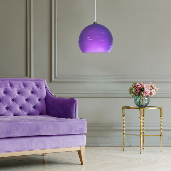 Suspension GLOBE LIGNES verre