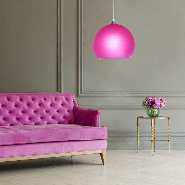 Suspension GLOBE LIGNES verre