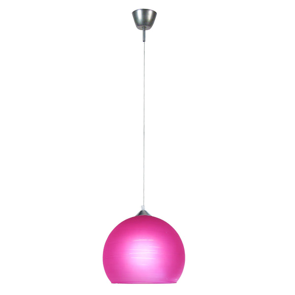 Suspension TOSEL GLOBE LIGNES,verre H100xD30xP30  cm.