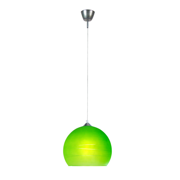 Suspension TOSEL GLOBE LIGNES,verre H100xD30xP30  cm.