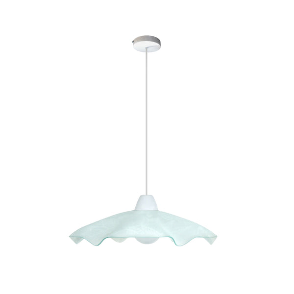 Suspension TOSEL PALOMA,verre satiné,, H100xD45xP45  cm.