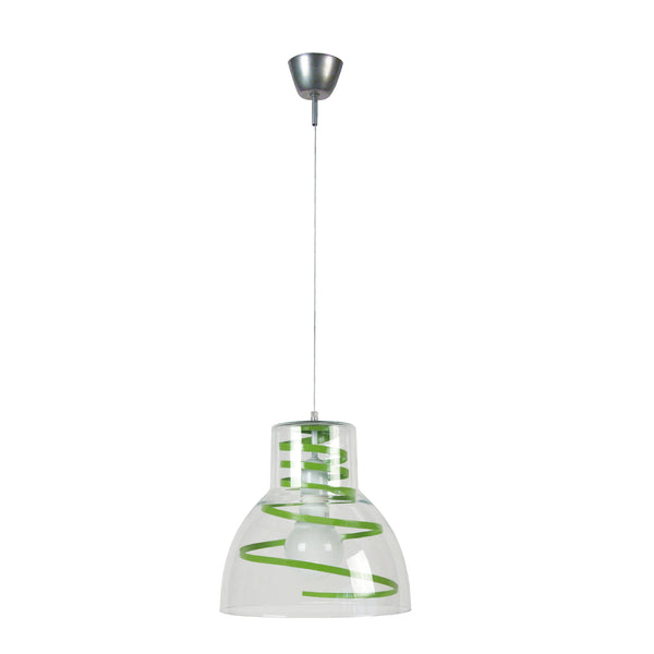 Suspension TOSEL CLOCHE verreMETAL,verre , H100xD30xP30  cm.