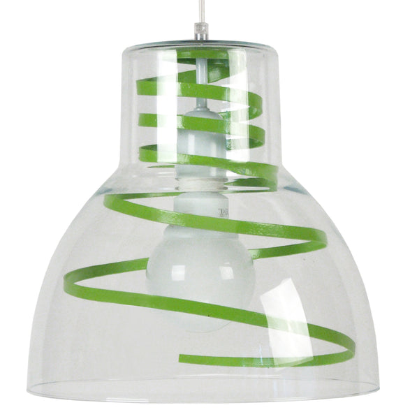 Suspension TOSEL CLOCHE verreMETAL,verre , H90xD30xP30  cm.