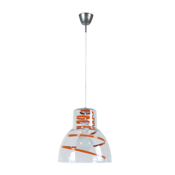Suspension TOSEL CLOCHE verreMETAL,verre , H100xD30xP30  cm.