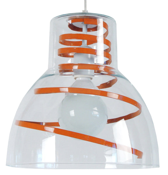Suspension TOSEL CLOCHE verreMETAL,verre , H90xD30xP30  cm.