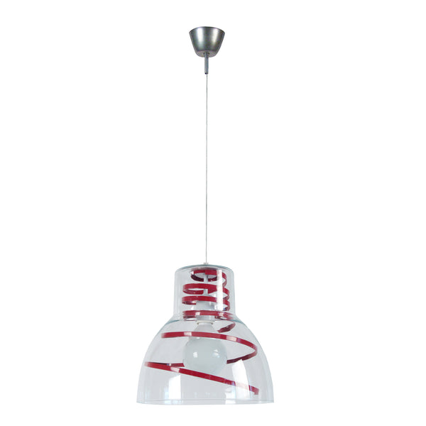Suspension TOSEL CLOCHE verreMETAL,verre , H100xD30xP30  cm.