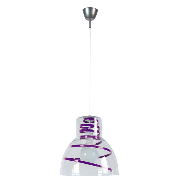 Suspension TOSEL CLOCHE verreMETAL,verre , H100xD30xP30  cm.