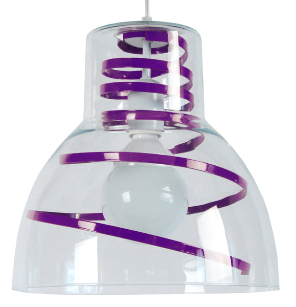 Suspension TOSEL CLOCHE verreMETAL,verre , H90xD30xP30  cm.