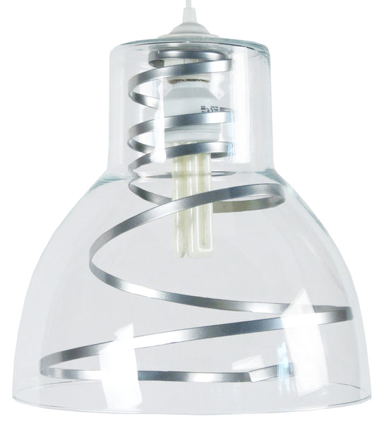 Suspension TOSEL CLOCHE verreMETAL,verre , H90xD30xP30  cm.