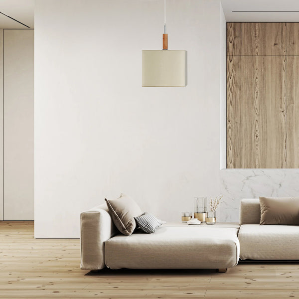 Suspension TOSEL FRIGGA, bois, tissu, métal  H100xD30xP30  cm.