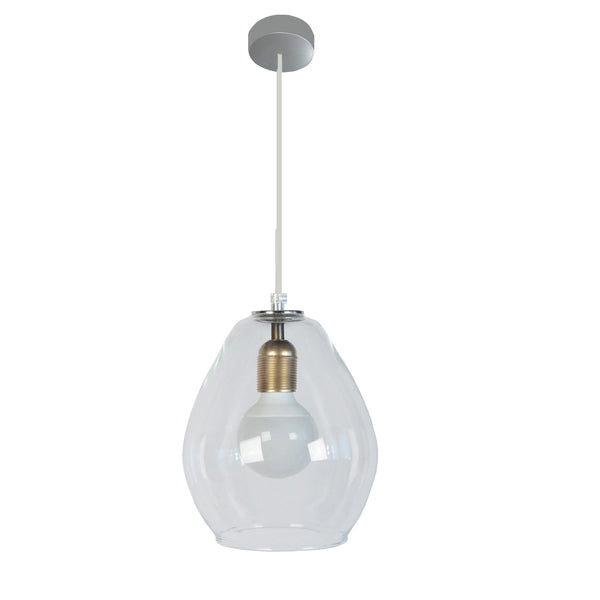 Suspension TOSEL GOLDEN ,verre , H100xD29,5xP29,5  cm.