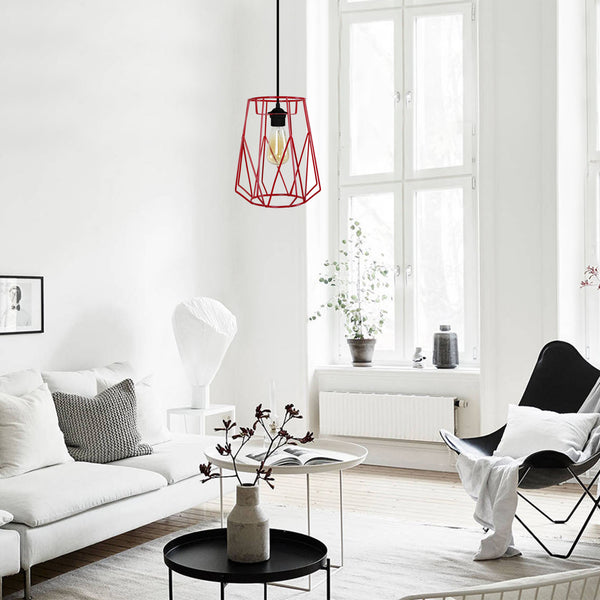 Suspension TOSEL OLYMPIA métal H100xD25xP25cm- 1 Lumière