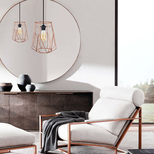 Suspension TOSEL OLYMPIA métal H100xD25xP25cm- 1 Lumière