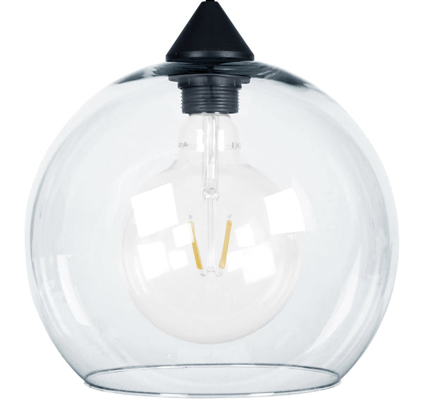 Suspension TOSEL GLOBO,verre  H80xD25xP25  cm.