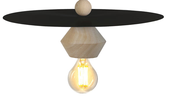 Suspension TOSEL BOULIER DISQUE,bois  H60xD10xP10  cm.
