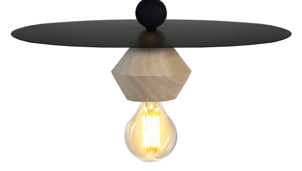 Suspension TOSEL BOULIER DISQUE,bois  H60xD10xP10  cm.