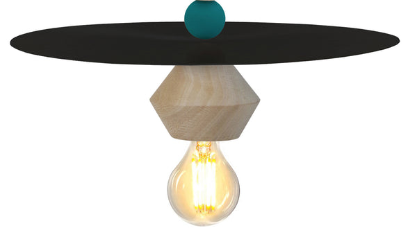 Suspension TOSEL BOULIER DISQUE,bois  H60xD10xP10  cm.