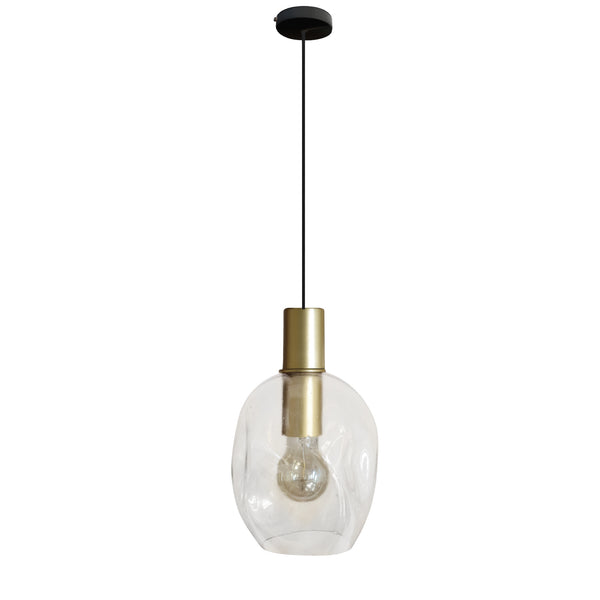 Suspension TOSEL VINGOLF, métal, verre H100xD20xP20  cm.